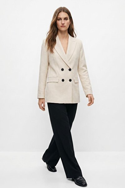 Rays Beige Sleeve Folded Button Detail Jacket 5010