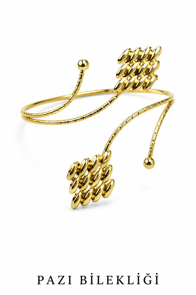 Jack Ferrero Spiral twist design gold adjustable arm bicep bracelet