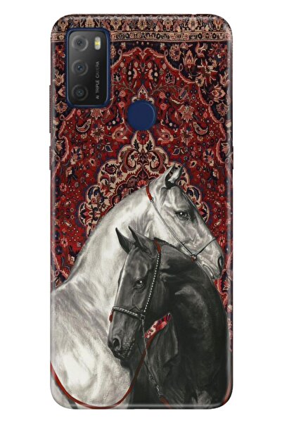 TCL 20E Kılıf Ottoman Horse Temalı Desenli Darbe Emici Silikon