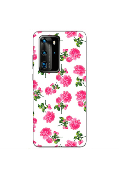 Other Huawei P40 Pro Roses White Transparent Silicone TPU Θήκη