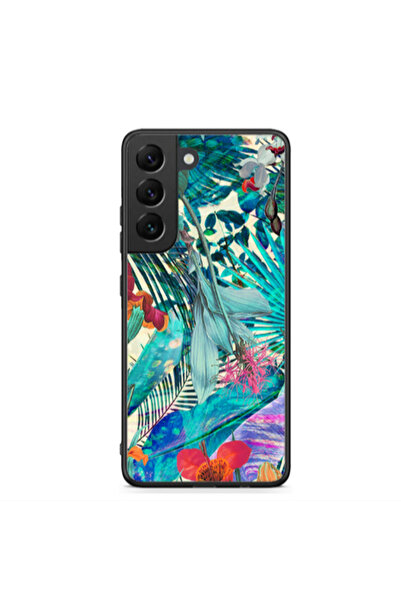 Other Samsung S22 Plus Blue laves tropical Black Glossy Θήκη
