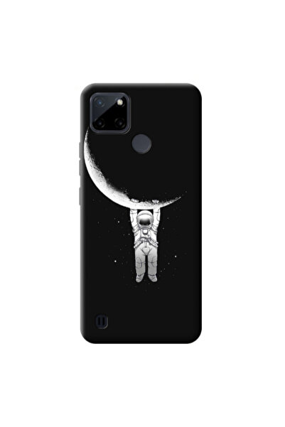 Other Realme C25Y Swinging on the moon Transparent Silicone TPU Θήκη