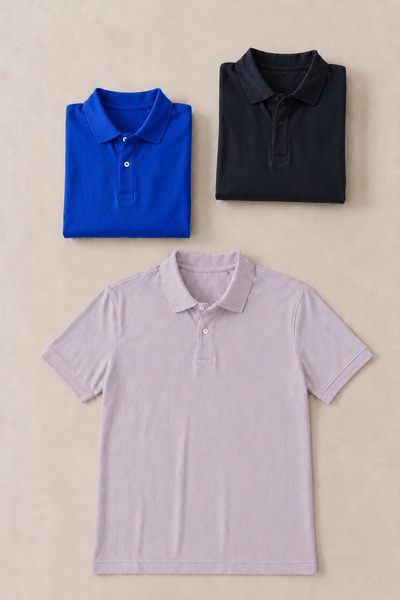 COMBİNE MİCHAİL Muška polo majica sa tri delova, ravnog kroja