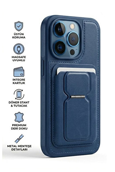 AVDA İphone 14 PRO MAX Cüzdanlı Magsafe Kılıfı