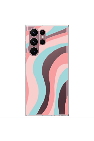 Other Samsung S22 Ultra Colored lines Transparent Silicone TPU Θήκη