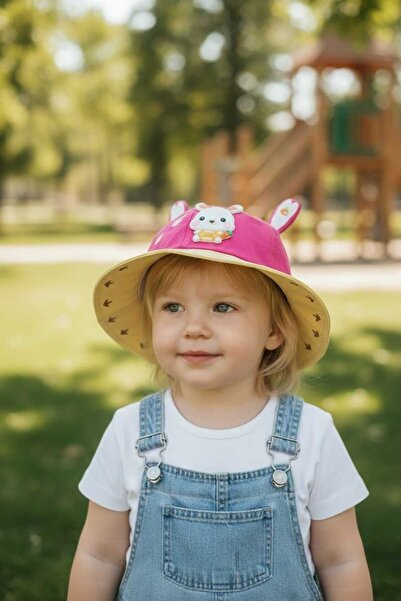 Aware Time 1-3 Years Unisex Children's Lace-Up Figured Summer Sombrero Hat