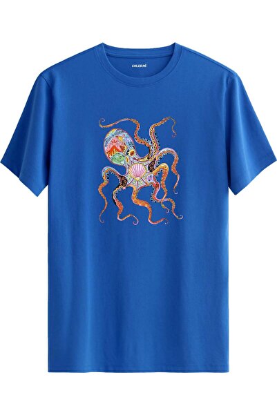 Colermi Artistic Octopus Printed Original Design T-Shirt