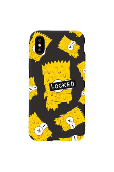 Other Apple iPhone Xs Bart Simpson Black Colored Silicone TPU Θήκη