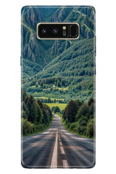 Cekuonline Samsung Galaxy Note 8 Kılıf Köy Yolu Temalı Desenli Darbe Emici Si...