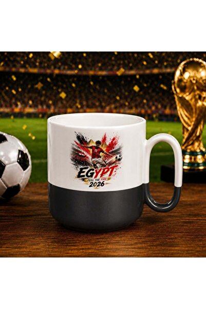 Bk Gift كأس أسود مبهج بتصميم كأس العالم 2026 بتصميم مشجعي كرة القدم المصرية