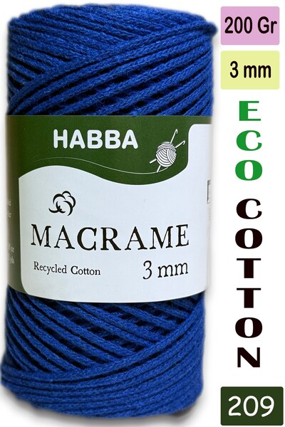 habba respect Habba 3 mm -Premium Cotton Cotton Macrame Cord-Cotton Chain Mac...