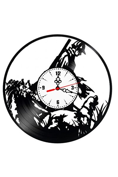 OEM Ceas de perete decorativ din disc de vinil, Model Vânătoare de rațe pe ia...
