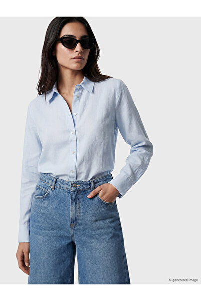 LC Waikiki Nevavm Women's 100% Linen Shirt with a Difference
