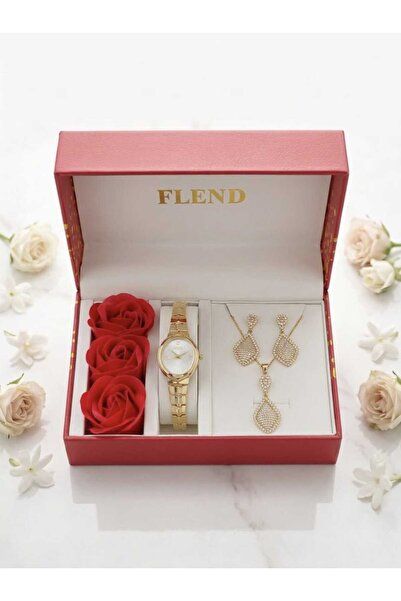 STRIVA Women's Luxury Watch Necklace Ring and Earrings Set in a Gift Box with...