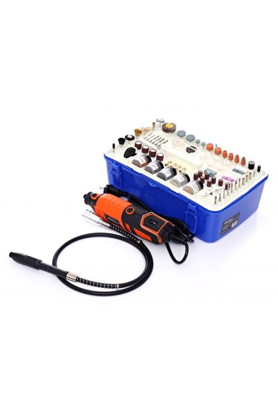 Kraft&dele Mini mașină de frezat electrică, Kraft&Dele, 218 piese, 230V, 270W...