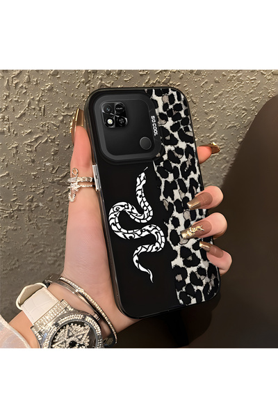 PATTERNOVA Redmi 9C/10A Uyumlu Yüksek Kaliteli Leopar Desenli Kılıf, Darbeye ...