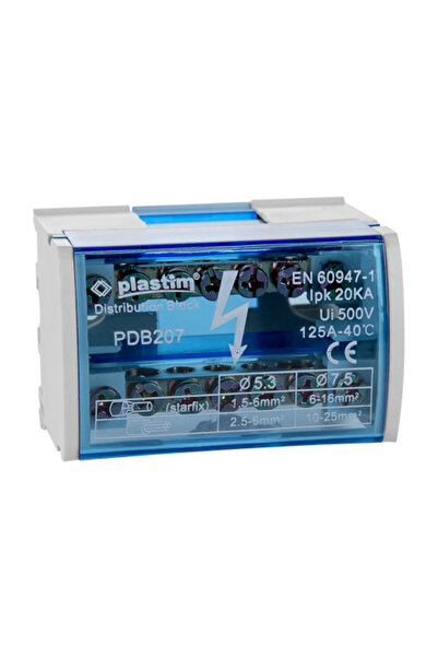 PLASTIM Bloc de distribuție electrică, 2x7 poli, 125A - PDB207