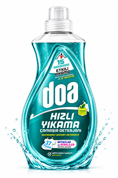Doa Hızlı Yıkama Çamaşır Deterjanı 37 Yıkama Beyazlar ve Renkliler Sıvı Deterjan