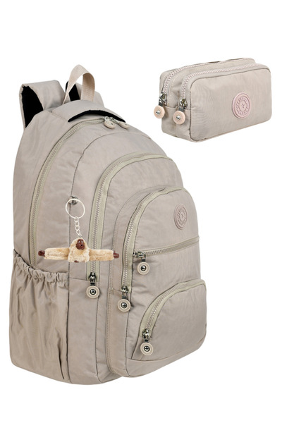 GALB LEATHER GALB Бежов TR3 Комплект от 2 части Луксозен крінкил плат Учениче...