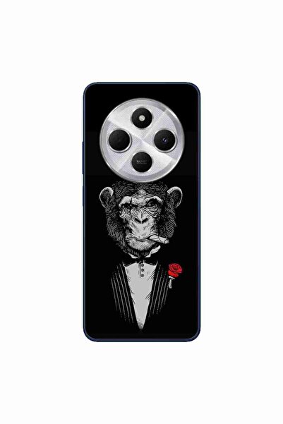 OEM Case compatible with Xiaomi Redmi 14C Silicone Gel Tpu Model Cigar Monkey
