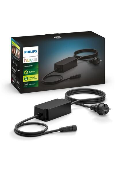 Philips Hue Outdoor Power Supply, 40W, 240V, IP67, 1.5m Cable, Black