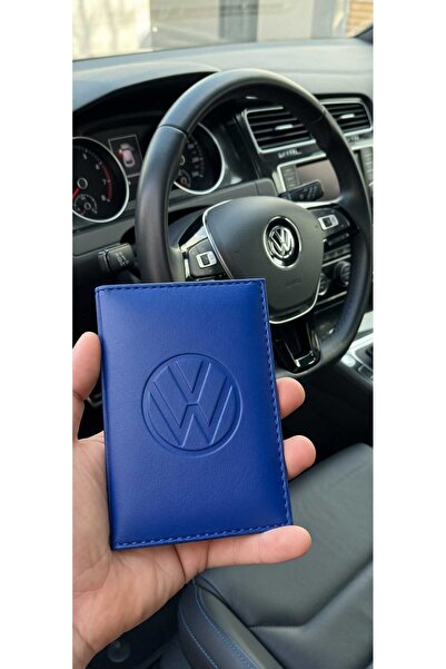 shop Volkswagen Logo Baskılı Deri Ruhsat Kılıfı