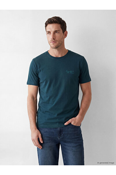 LC Waikiki Tricou bărbătesc cu guler rotund și broderie