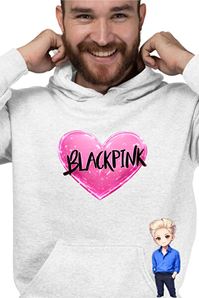 OEM Ανδρικό Φούτερ BlackPink Καρδιά K-pop Εμπορεύματα