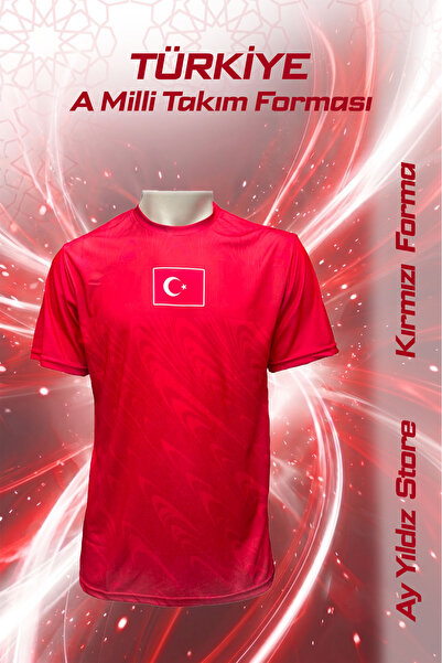 Erzurum Türkiye Kırmızı Milli Takım Forması Kırmızı Beyaz Store AA077