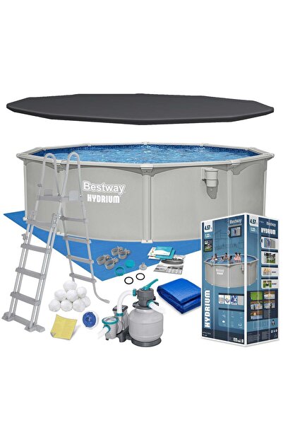 BESTWAY Piscină cu panouri de grădină pentru tot anul, 457 x 122 cm, 13-în-1 ...