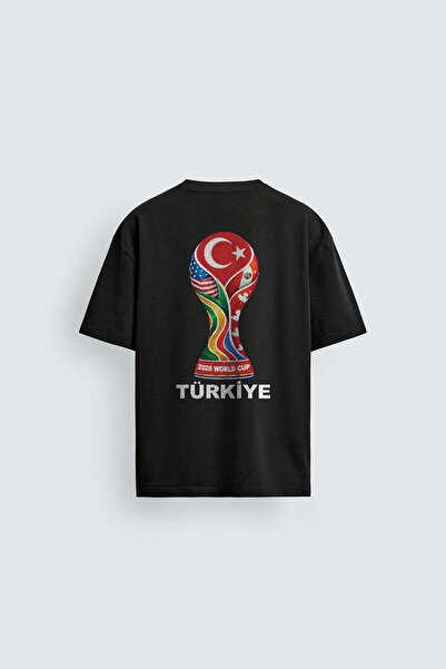 king brich Oversize Unisex Word Cup 2026 Turkey Printed T-Shirt