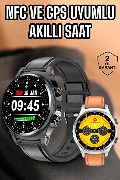 ARMÜZ Akıllı Saat Titreşimli Pusula Nabız Ve Tansiyon Ölçer Nfc Uyumlu