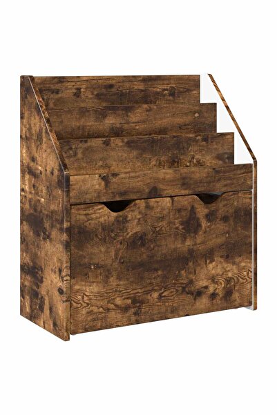 vidaxl Raft pentru copii cu sertar Stejar fumuriu 60 x 29,5 x 69 cm