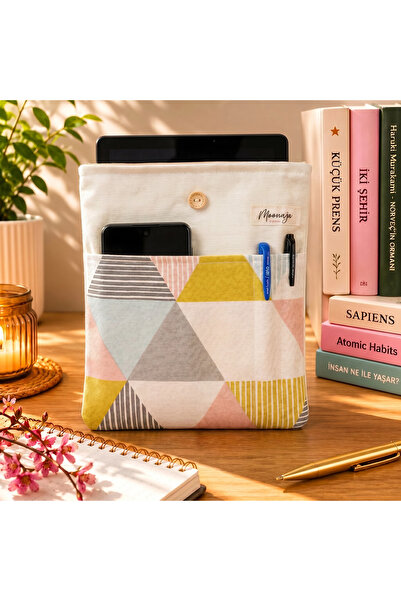 moonaja Θήκη Βιβλίου Θήκη Tablet με Επένδυση και Τσέπες - Organizer Book Bag-...