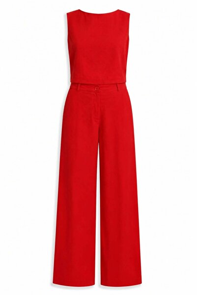 5in1Canpolat Set bluză și pantaloni roșii 0010
