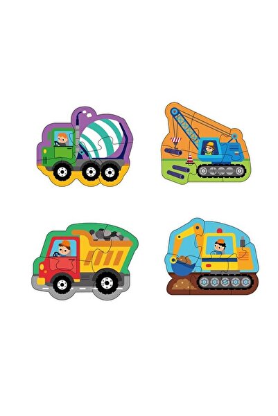 OEM Puzzle Educativ pentru Copii, Vehicule de Șantier, Învățare prin Joacă, 1...