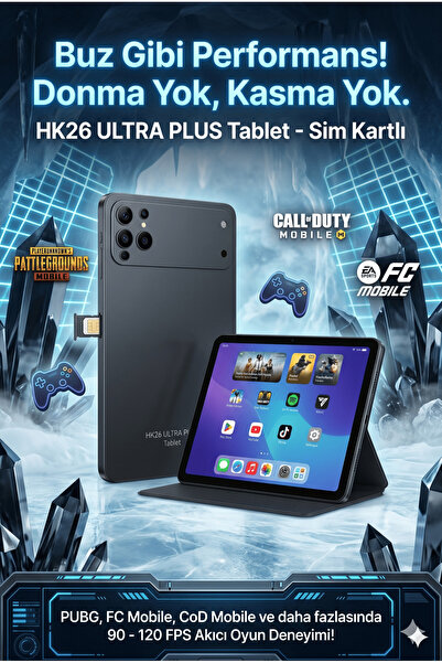 shop HK26 Ultra Plus Tablet - 32GB RAM 1TB Hafıza | Şarj Aleti -Klavye -Mouse...