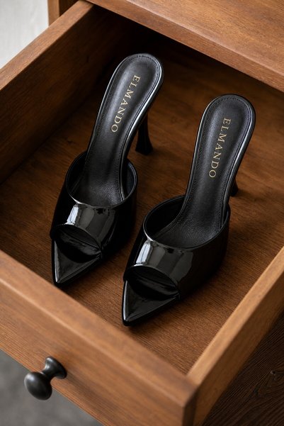 ELMANDO Women's Pointed Toe Heeled Sandals