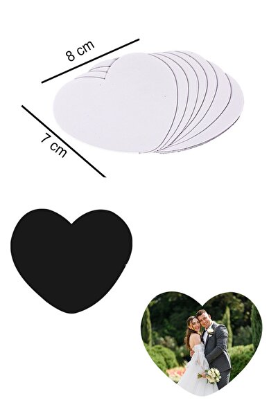 Kişiye Özel Kalp Magnet 6 Adet 7 x 8 cm | İsim ve Fotoğraf Baskılı Doğum Günü, Söz, Nişan İçin Kişiye Özel Tasarım Kalp