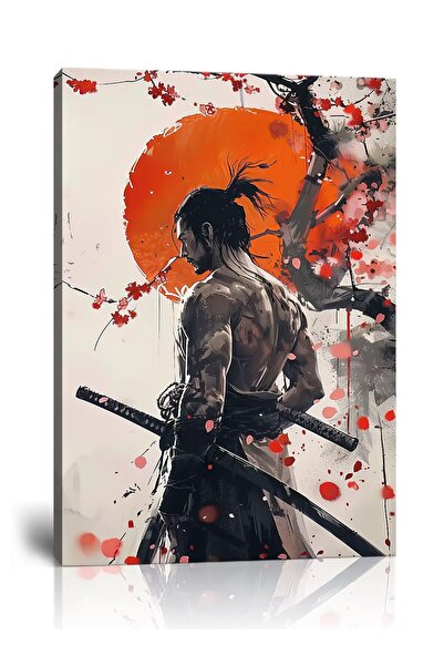 Signtouch Advertising Japan Warrior Wall Art Armored Samurai Painting Canvas ...