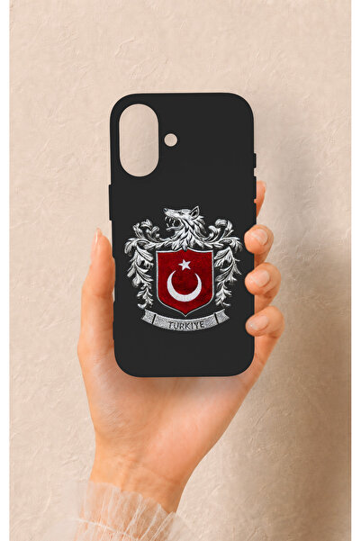 Vip Case iPhone 16 Uyumlu Türk Arma Desenli Silikon Kılıf