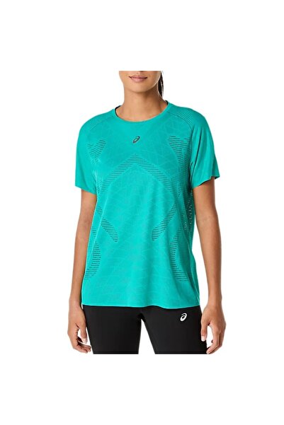 Asics Tricou de alergare pentru femei Metarun SS 2025 Turcoaz-S