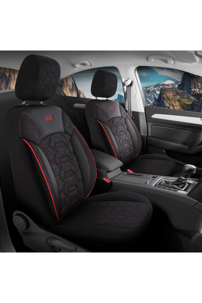 Dalauto Set complet huse auto SKODA OCTAVIA II Canyon Negru Rosu ,11 bucati