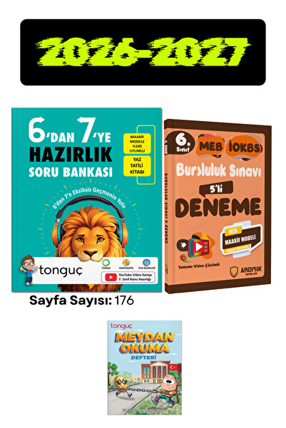 Tonguç Yayınları Tonguç 6'dan 7'ye Hazırlık Kitabı + 6. Sınıf Bursluluk Denem...