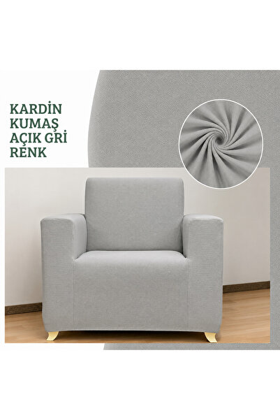 Akbal Home Klasik Tekli Berjer Koltuk Örtüsü Likralı Tüm Çevre Giydirme Altta...