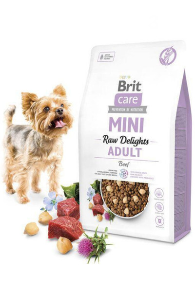 Brit Care Küçük Irk Biftekli FD Raw Delights Yetişkin Köpek Maması 2 Kg