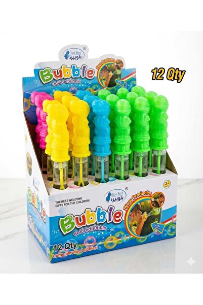 BLUE BIRD Robot Shape Bubble Wand Toy for Kids - 12 PCS Colored Robot Bubble ...