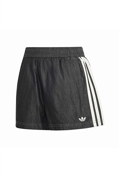 adidas شورت نسائي أسود من الدنيم KY3171