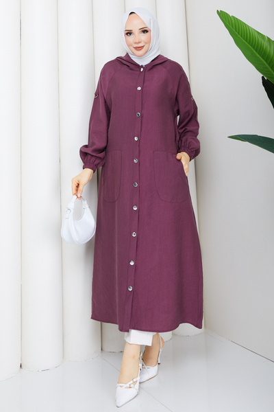 Pamuk Butik Kadın Beli Lastikli Omuzu Patlı Giy Çık Kap