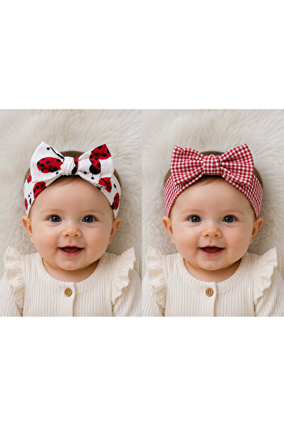 Moda Lina Baby Baby Girl Bowknot 2-Piece Bandana